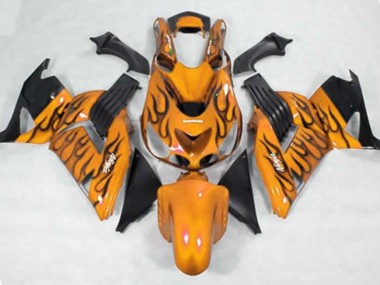06-11 Giallo Nero Fiamma ZX14R Carénage Moto