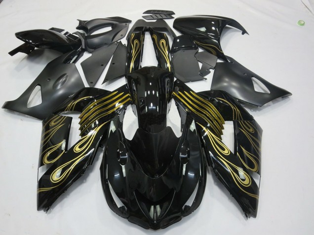 06-11 Or Noir ZX14R Carénage Moto 06-11 Or Noir ZX14R Carénage Moto