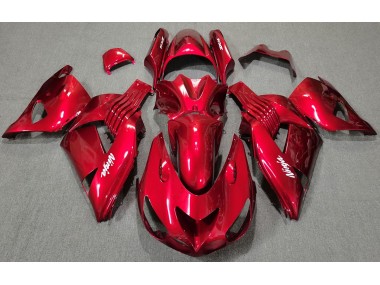 06-11 Rouge Brillant ZX14R Carénage Moto