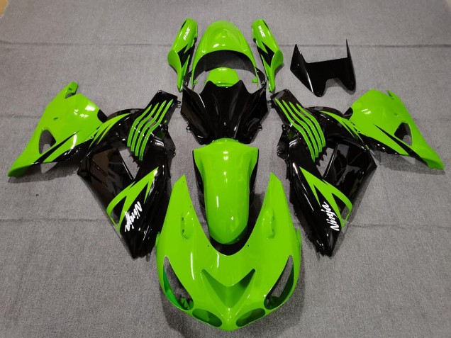 06-11 Vert Lime & Noir ZX14R Carénage Moto 06-11 Vert Lime & Noir ZX14R Carénage Moto