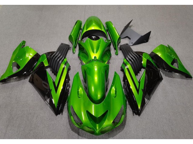 06-11 Vert Vif & Noir ZX14R Carénage Moto 06-11 Vert Vif & Noir ZX14R Carénage Moto