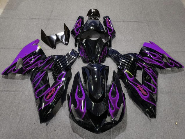 06-11 Violet Flamme ZX14R Carénage Moto 06-11 Violet Flamme ZX14R Carénage Moto