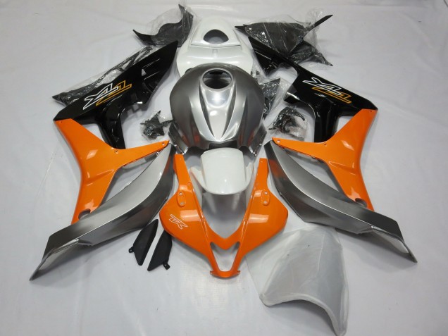 07-08 Argent Blanc & Orange CBR600RR Carénage Moto 07-08 Argent Blanc & Orange CBR600RR Carénage Moto