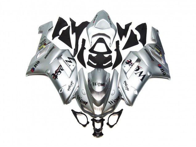 07-08 Argent West Brillant ZX6R Carénage Moto 07-08 Argent West Brillant ZX6R Carénage Moto
