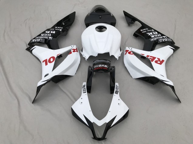 07-08 Blanc Mat & Rouge Repsol CBR600RR Carénage Moto 07-08 Blanc Mat & Rouge Repsol CBR600RR Carénage Moto