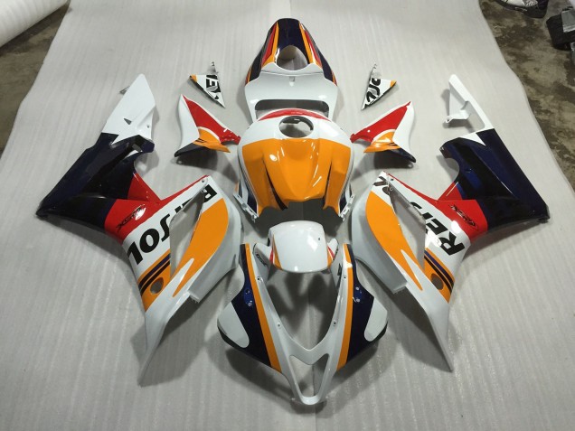 07-08 Blanc Personnalisé Repsol CBR600RR Carénage Moto 07-08 Blanc Personnalisé Repsol CBR600RR Carénage Moto