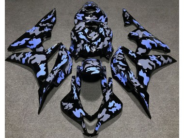 07-08 Bleu & Gris Camouflage CBR600RR Carénage Moto