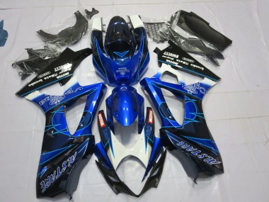 07-08 Bleu & Noir Corona GSXR 1000 Carénage Moto