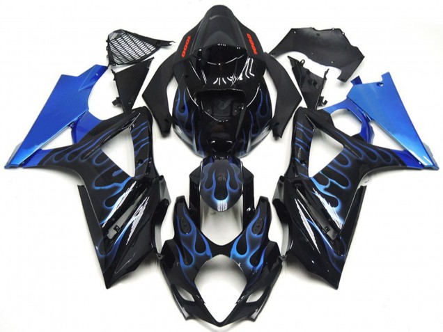 07-08 Bleu & Noir Personnalisés Flamme GSXR 1000 Carénage Moto 07-08 Bleu & Noir Personnalisés Flamme GSXR 1000 Carénage Moto