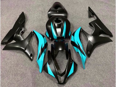 07-08 Conception Noir Mat & Cyan CBR600RR Carénage Moto