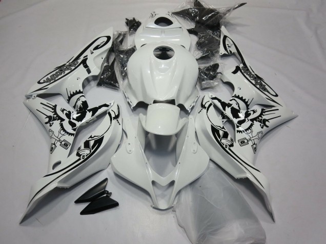 07-08 Conception Spéciale Blanc Brillant CBR600RR Carénage Moto 07-08 Conception Spéciale Blanc Brillant CBR600RR Carénage Moto