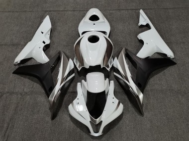 07-08 Graphite Blanc & Noir CBR600RR Carénage Moto