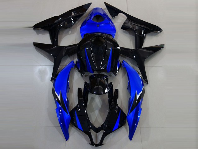 07-08 Noir Brillant & Bleu CBR600RR Carénage Moto 07-08 Noir Brillant & Bleu CBR600RR Carénage Moto