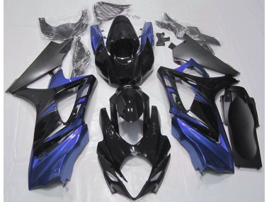 07-08 Noir Brillant & Bleu GSXR 1000 Carénage Moto
