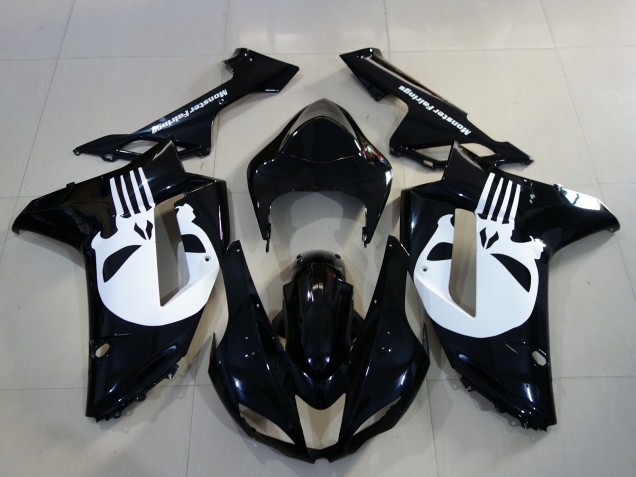 07-08 Noir Brillant & Crane ZX6R Carénage Moto 07-08 Noir Brillant & Crane ZX6R Carénage Moto