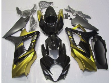 07-08 Noir Brillant & Jaune GSXR 1000 Carénage Moto