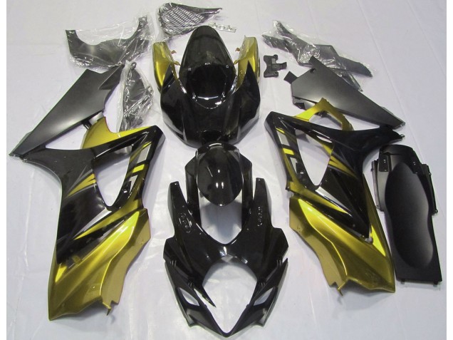 07-08 Noir Brillant & Jaune GSXR 1000 Carénage Moto 07-08 Noir Brillant & Jaune GSXR 1000 Carénage Moto