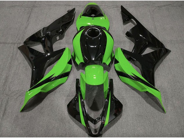 07-08 Noir Brillant & Vert CBR600RR Carénage Moto 07-08 Noir Brillant & Vert CBR600RR Carénage Moto