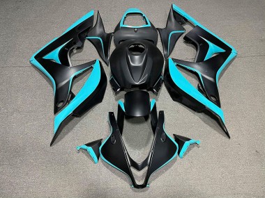07-08 Noir Mat & Cyan CBR600RR Carénage Moto