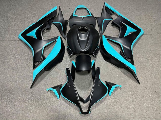 07-08 Noir Mat & Cyan CBR600RR Carénage Moto 07-08 Noir Mat & Cyan CBR600RR Carénage Moto