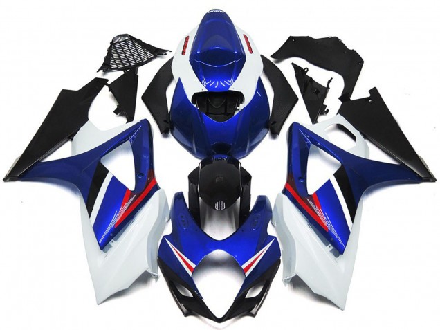07-08 OEM Style Bleu Brillant & Blanc Rouge GSXR 1000 Carénage Moto 07-08 OEM Style Bleu Brillant & Blanc Rouge GSXR 1000 Carénage Moto