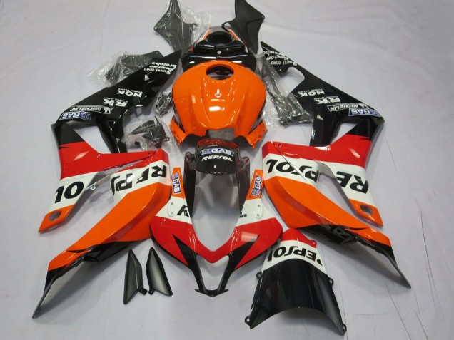 07-08 Orange Vif Repsol CBR600RR Carénage Moto 07-08 Orange Vif Repsol CBR600RR Carénage Moto