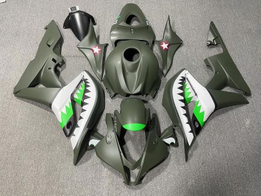07-08 Requin Vert Mat & Vert Clair CBR600RR Carénage Moto