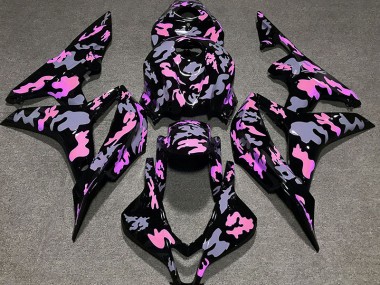 07-08 Rose & Gris Camouflage CBR600RR Carénage Moto