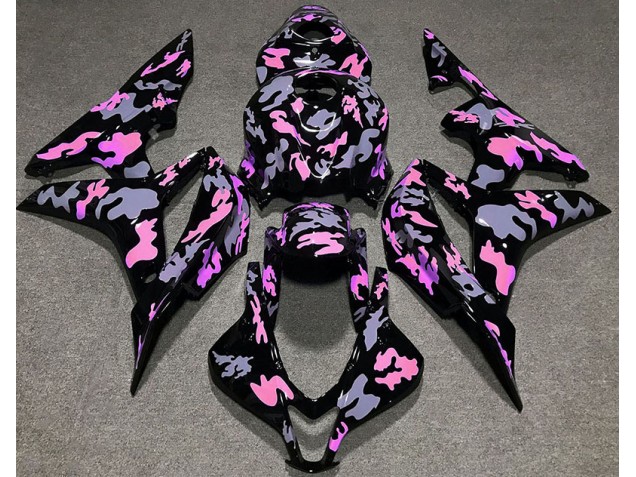 07-08 Rose & Gris Camouflage CBR600RR Carénage Moto 07-08 Rose & Gris Camouflage CBR600RR Carénage Moto