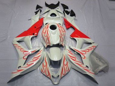 07-08 Rosso Fiamma Su Bianco CBR600RR Carénage Moto