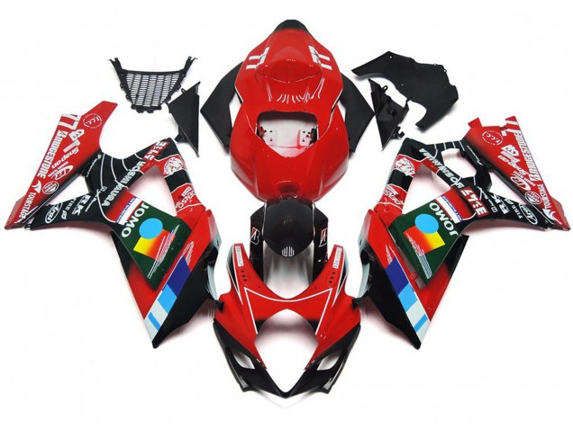 07-08 Rouge Brillant Multicolore GSXR 1000 Carénage Moto 07-08 Rouge Brillant Multicolore GSXR 1000 Carénage Moto