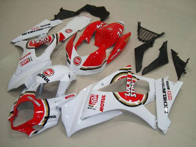 07-08 Rouge Lucky Strike GSXR 1000 Carénage Moto 07-08 Rouge Lucky Strike GSXR 1000 Carénage Moto