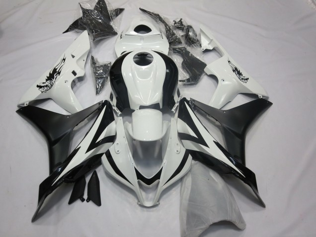 07-08 Style Personnalisé OEM Blanc & Noir CBR600RR Carénage Moto 07-08 Style Personnalisé OEM Blanc & Noir CBR600RR Carénage Moto