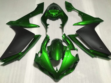 07-08 Vert Brillant & Noir R1 Carénage Moto
