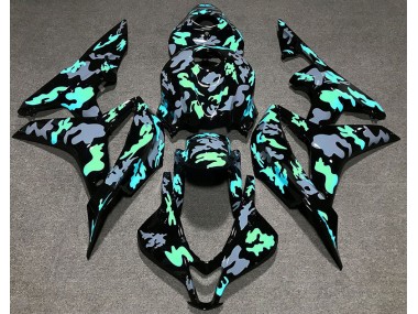 07-08 Vert & Gris Camouflage CBR600RR Carénage Moto