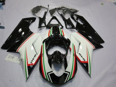 07-14 Noir Tricolore Ducati 848 1098 1198 Carénage Moto