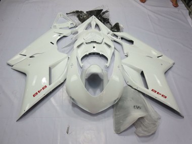 07-14 Perle Blanche Ducati 848 1098 1198 Carénage Moto
