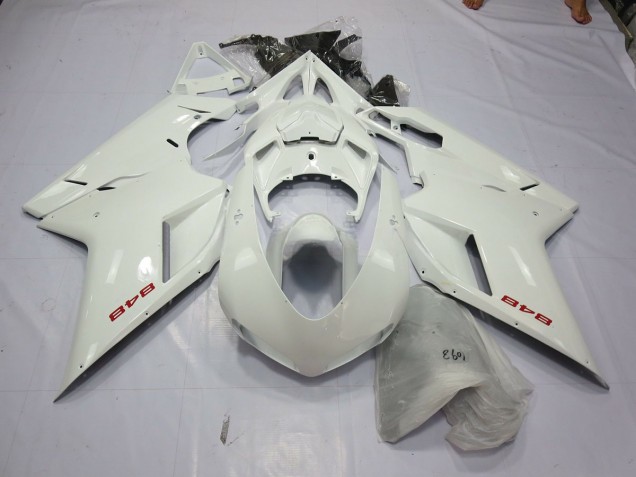 07-14 Perle Blanche Ducati 848 1098 1198 Carénage Moto 07-14 Perle Blanche Ducati 848 1098 1198 Carénage Moto