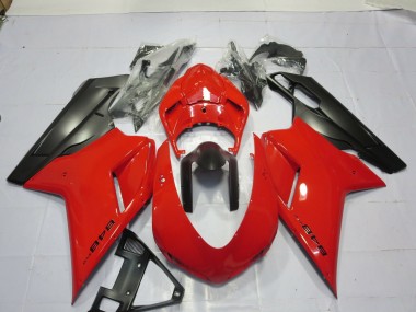 07-14 Rouge Ducati 848 1098 1198 Carénage Moto