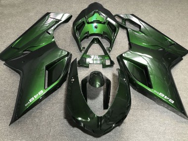 07-14 Vert Profond Ducati 848 1098 1198 Carénage Moto
