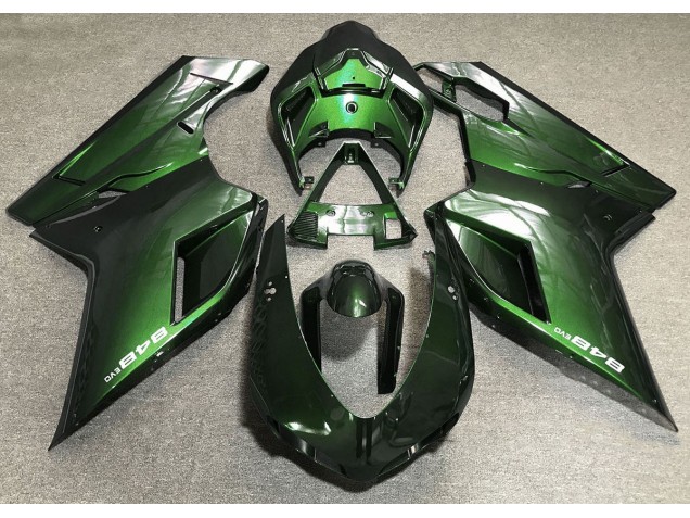07-14 Vert Profond Ducati 848 1098 1198 Carénage Moto
