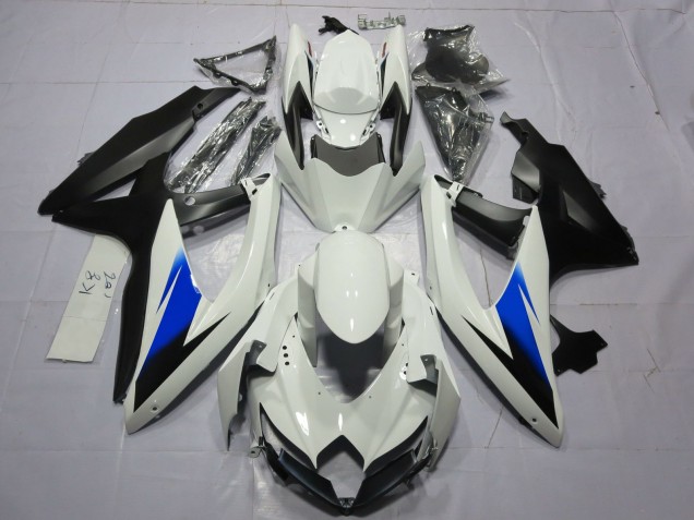 08-10 Blanc & Noir GSXR 600-750 Carénage Moto 08-10 Blanc & Noir GSXR 600-750 Carénage Moto