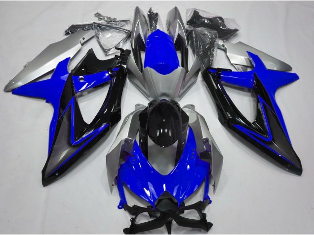 08-10 Bleu & Argent GSXR 600-750 Carénage Moto 08-10 Bleu & Argent GSXR 600-750 Carénage Moto