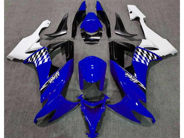 08-10 Bleu Brillant & Blanc ZX10R Carénage Moto
