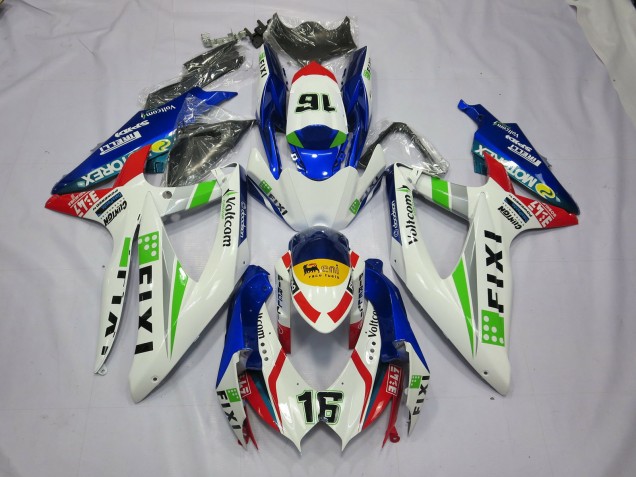 08-10 Fixi Bleu GSXR 600-750 Carénage Moto 08-10 Fixi Bleu GSXR 600-750 Carénage Moto