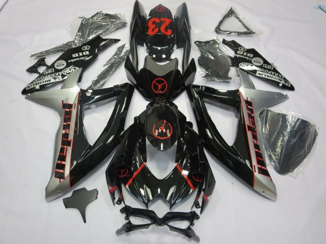 08-10 Nero Grigio Jordan GSXR 600-750 Carénage Moto 08-10 Nero Grigio Jordan GSXR 600-750 Carénage Moto