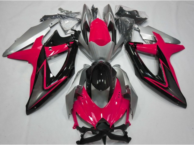 08-10 Rouge & Argent GSXR 600-750 Carénage Moto 08-10 Rouge & Argent GSXR 600-750 Carénage Moto