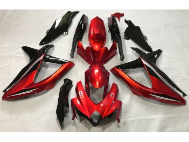 08-10 Rouge Brillant GSXR 600-750 Carénage Moto