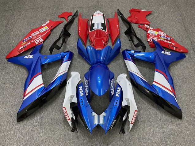 08-10 Style Personnalisé Brillant Rouge Bleu & Blanc GSXR 600-750 Carénage Moto 08-10 Style Personnalisé Brillant Rouge Bleu & Blanc GSXR 600-750 Carénage Moto