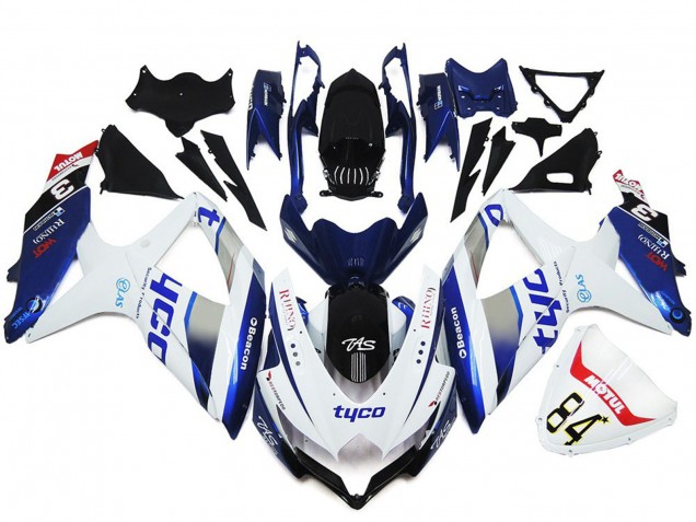 08-10 Tyco Style Personnalisé Brillant GSXR 600-750 Carénage Moto 08-10 Tyco Style Personnalisé Brillant GSXR 600-750 Carénage Moto